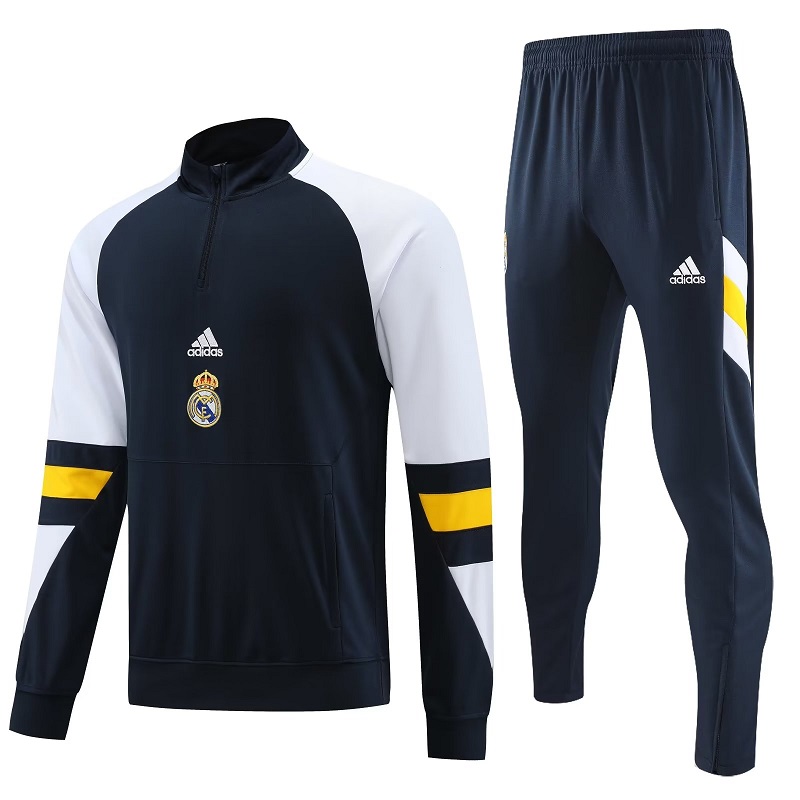 AAA Quality Real Madrid 23/24 Tracksuit - Navy/White/Yellow